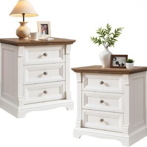 T4TREAM Farmhouse Nightstand Set of 2,