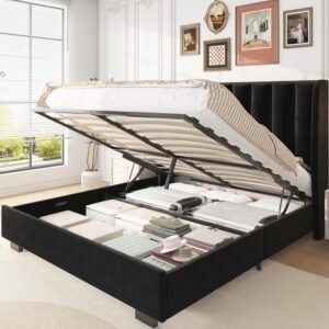 51" Tall Headboard Lift Up Bed Frame