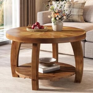 Solid Wood Round Coffee Table